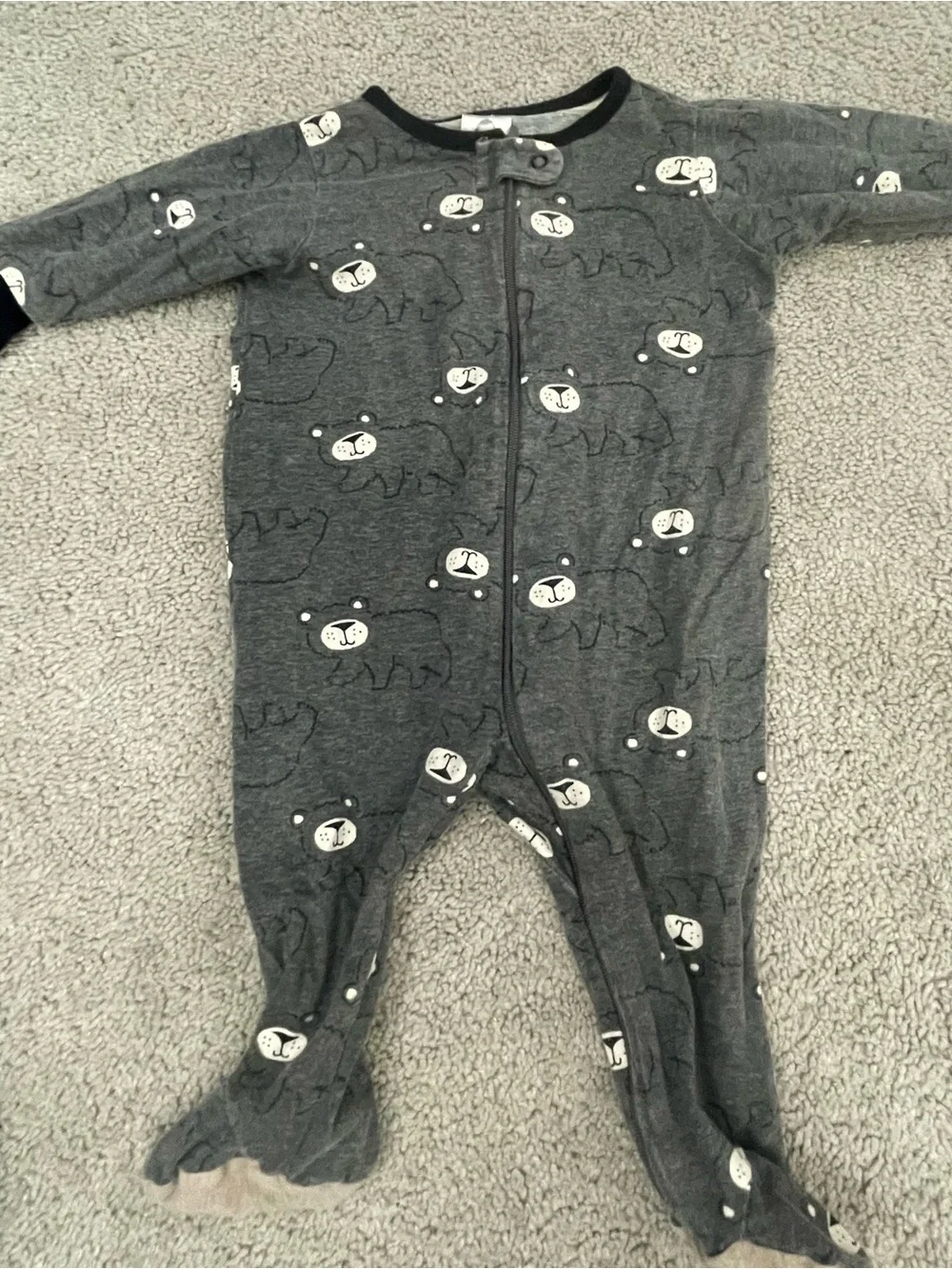 Gray and White Stripe Raccoon One-Piece - Kids